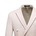 thumbnail image 6 of Dovford Mens Suits Slim Fit 2 Piece Double Breasted Blazer Tuxedo Suit Set for Men Casual Wedding Casual Business, 6 of 6