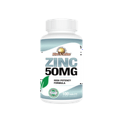 Zinc Supplement - Vegan Zinc for Immune Health - 50 mg 100 Day Supply