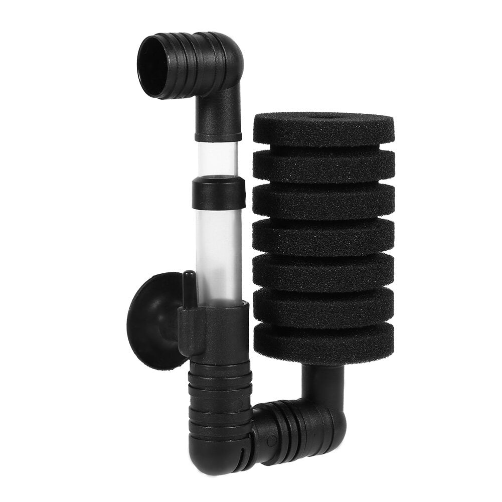 Black Plastic + Sponge Internal Filter Air Aquarium Filter, Fish Filter
