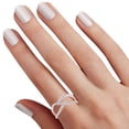 thumbnail image 2 of AFFY 1/5 Carat Round Shape White Natural Diamond Cocktail Ring 10K Solid Rose Gold (0.20 Cttw)-Ring Size-7, 2 of 2