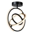 thumbnail image 1 of Trilogy Collection Integrated LED Semi-Flush Mount, Black & Brass, 1 of 1