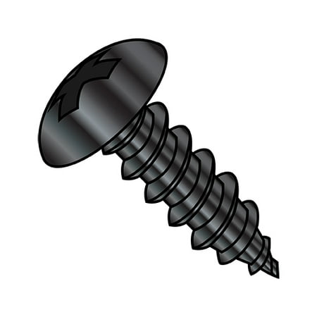 

6-18X1/2 Phillips Full Contour Truss Self Tapping Screw Type A Fully Thread Black Zinc (Pack Qty 10 000) BC-0608APTBZ