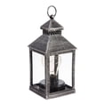 thumbnail image 5 of 8.5"H Battery Operated Twinkling Light Bulb Lantern, Black With Brushed Gold, Set Of 2, 5 of 5