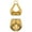 Gold, variant on Women's Two Pieces Bikini Swimwear Halter Lace-up Tops with Briefs Gold M