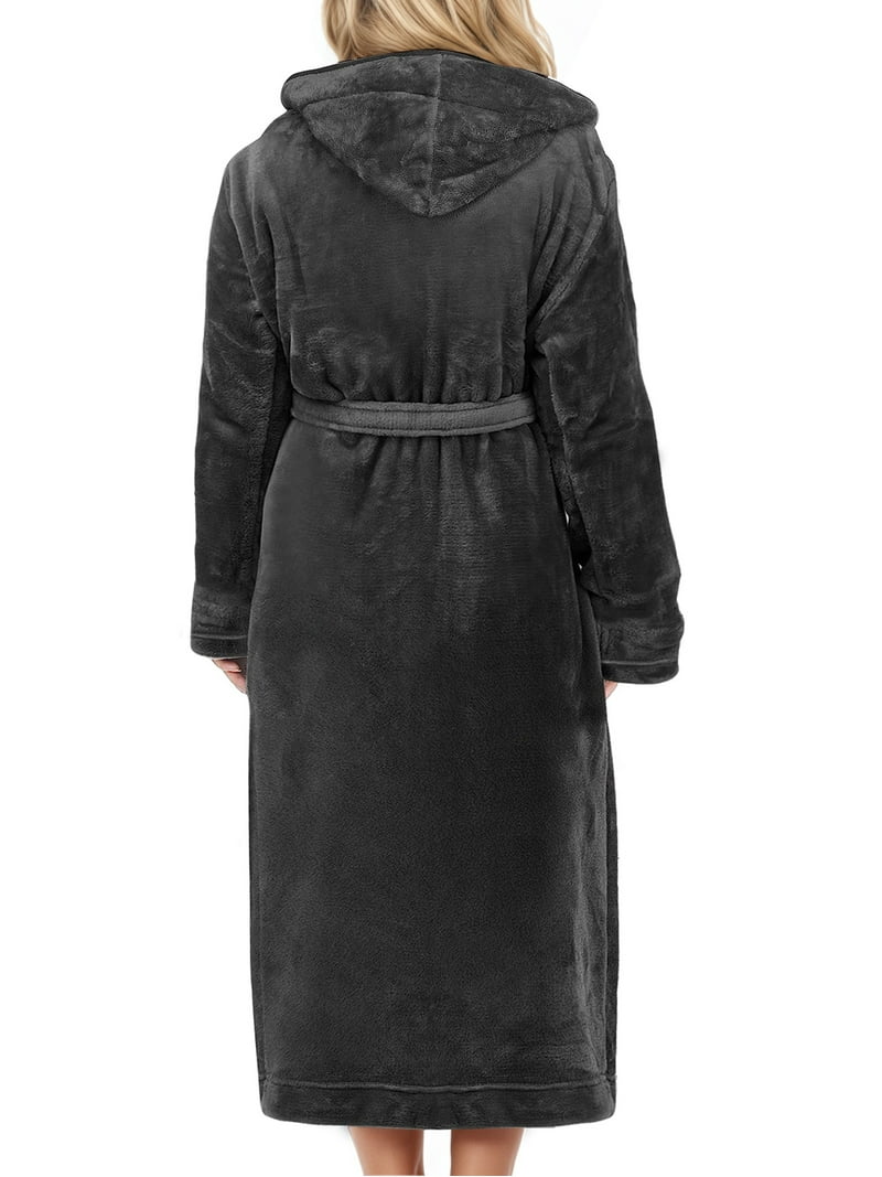 long hooded dressing gowns ladies Jacquard Long Hooded Dressing Gown | NEUTRAL | Dressing Gowns