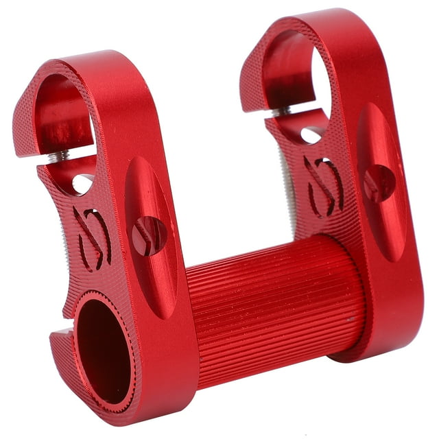 Bike Double Stem, Adjustable Aluminum Alloy Folding Bike Double Stem Lightweight 25.4MM Handlebar Stem Riser