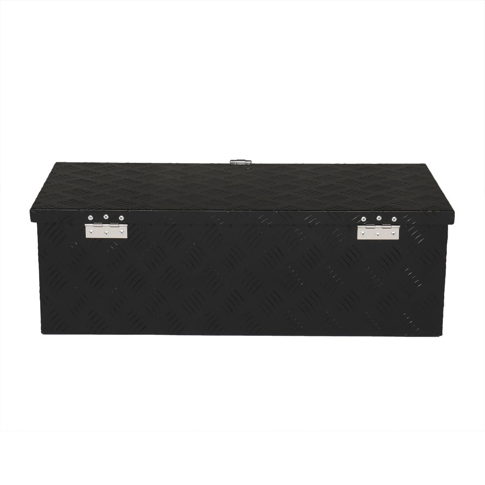 30" Heavy-Duty Aluminum Tool Box with Lock | Secure Storage Chest for Trucks, RVs, ATVs & Garage | Durable Black Powder Coated Finish