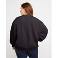 thumbnail image 3 of Hanes Originals Women's Fleece Sweatshirt (Plus Size) Black 3X, 3 of 5