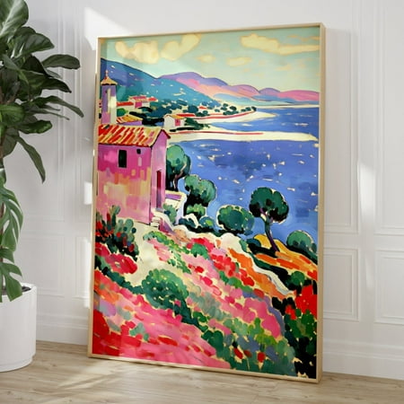 Matisse posters pastel posters Henri Matisse art print Matisse tribute wall art Mediterranean print landscape