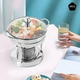 thumbnail image 2 of Chafing Dishes for Buffet of 4, Small Stainless Steel Buffet Warmer Chafer with Lid, Single Shabu Hot Pot with Fuel Holder, Chafers and Buffet Warmers Sets for Parties, Wedding, 2 of 7