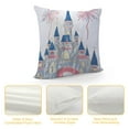thumbnail image 4 of Personalizable Fairy Tale Theme Princess Decorative Pillow Throw Cover  Embroidery with Quote Live Your Dreams Girl Room Bed Nursery Decor Cinderella Castle, 4 of 5