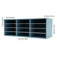 thumbnail image 6 of Space-Saving Desktop File Organizer with 12 Slots, 4 Tiers, and Adjustable Shelves, Modern PVC Literature Organizer for Office Use, 6 of 6