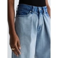 thumbnail image 4 of Scoop Women's and Women's Plus Mid-Rise Colorblock Wide Leg Jeans, Available in Short, Reg, and Long, Sizes 0-26W, 4 of 5