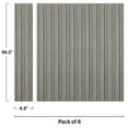 thumbnail image 4 of Concord Panels | Faux Wood Slat - Grey | Waterproof Slat Panel | 94.5” x 4.8” Each | Wood Wall Panels for Interior Decor CO600-02 (Pack of 6 - 18.9 sqft), 4 of 5