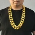 thumbnail image 7 of SmartBy Men Necklace Big Chain Hip Hop Resin Exaggerated Geometric Choker Necklace for Cocktail Party, 7 of 7