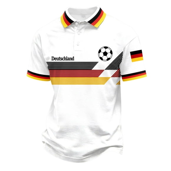 Daznico Classic Football Fan Shirt for Germany Supporters Lightweight Breathable Regular Fit Top