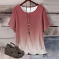 thumbnail image 2 of Plebaso Hauts d'Été pour Femmes Manches Courtes Col Rond T-Shirts Confortables Blouses Amples pour Femmes, 2 of 5