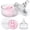 4″ Pure C, variant on Large Body Powder Puff and Container, 2 Large Powder Puffs, Crystal Powder Container with 3.93" Puff for Baby Women, Dusting Powder Container with Puffs for Women, Bath, Home Use (4″ Pure)