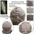 thumbnail image 3 of 24" Silk Wig Natural Black Long Curly Hair Front Lace Wigs Women Hair Practical, 3 of 7