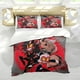 thumbnail image 5 of Helluva Boss Conjunto de sábanas temático, trío de piezas, cómodo y amigable con la piel, diseño único, regalo de decoración para el hogar para familiares, amigos y fans,173cm *218cm, 5 of 6