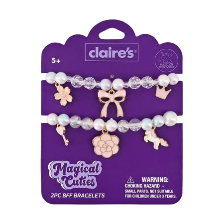 Claire's Best Friends Bracelet Set - Bows, 2pcs
