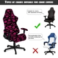 thumbnail image 5 of TSOVTHRID Pink Lips Love Heart Print Computer Game Chair Slipcovers 4 PCS Stretchy Office Chair Covers for Reclining Racing Gaming Chairs with Armrest Covers for Home Valentine's Day Decor, 5 of 7