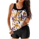 thumbnail image 1 of Trajes de Baño Modestos para las Mujeres Traje de Baño de Eslinga de Impresión de Hojas de Flores Multicolores, Cintura Alta Y Tops de Traje de Baño de Apoyo para las Mujeres, 1 of 6
