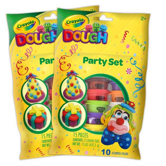 Crayola Dough 30 Count Party Pack of 1oz Cans in 10 Colors, 30oz