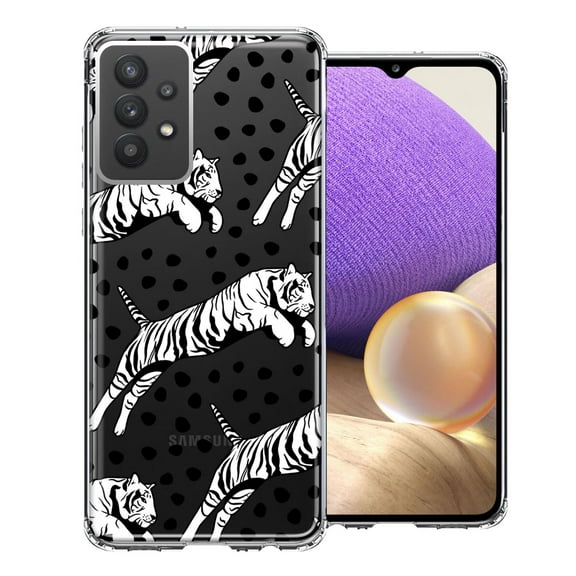 MUNDAZE For Samsung Galaxy A32 Tiger Polkadots Design Double Layer Phone Case Cover