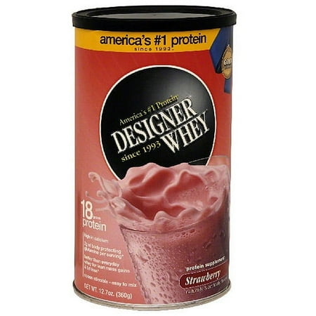 Designer Whey 100% Whey Strawberry Protein Powder, 12.7 oz
