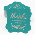 thumbnail image 2 of Inkdotpot Real Rose Gold Foil Bracket Shape Paper Hang Tags Thanks For Celebrating With Us Bridal Shower-Baby Shower-Retirement-Wedding-Birthday Favor Tags Pack Of 100, 2 of 7