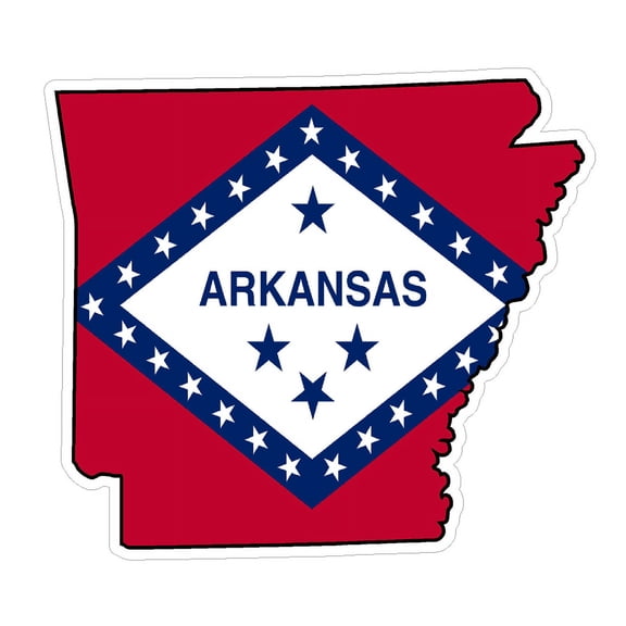 Arkansas State (Q6) Shape Flag Vinyl Decal Sticker Car/Truck Laptop/Netbook Window