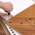 thumbnail image 5 of 4 Pack Brass Decorative Screws with Caps, 16mm Mirror Screws Cover, Silver Tone, 5 of 7