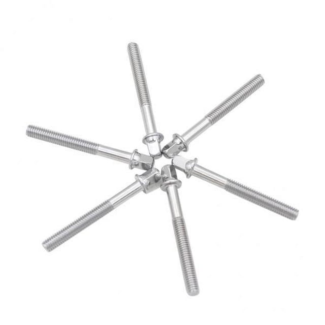 3x Pernos de Acero Inoxidable de Tensión de Tambor Accesorios de Percusión Suministros de Herramientas Luthier 3 piezas