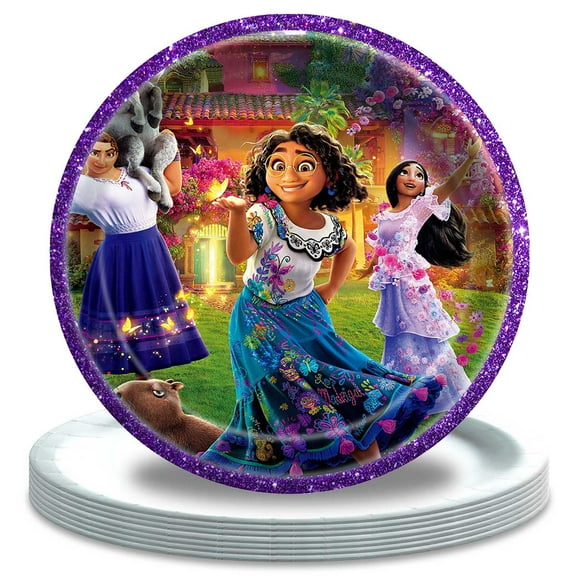 Encanto Paper Plates Birthday Decorations Party Supplies Tableware Disposable Dinnerware