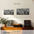 thumbnail image 4 of Elephant Stock Monochrome Angel Oak Tree Wall Art - Horizontal Multi Panel Canvas - Living Room Wall Decor - Floral And Botanical Multi Panel - Black And Gray Decor - 26" x 12", 4 of 8