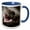 Blue/White, variant on 3drose, Giant Galapagos Tortoise., 11oz Two-tone Yellow Mug