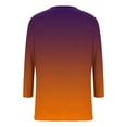 thumbnail image 6 of Womens Fall Clothes, 3/4 Sleeve Shirts for Women Fashion Loose Fit Ombre Tie Dye V Neck T-Shirts, 6 of 6