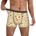 thumbnail image 2 of Kdxio Men's Boxer Briefs with Honey Honeycomb Print - Comfortable and Breathable Underwear for Everyday Wear, 2 of 7