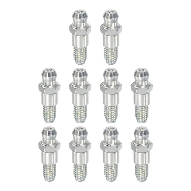 Unique Bargains Accessoires de Raccord Hydraulique Droit en Acier Filetage M6 x 1mm Lot de 10
