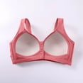 thumbnail image 5 of Women 1PC Wirefree Front Closure Breathable Bras, Daily, Everyday Bra, No Underwire, Gathering Support, Lift, Cotton Feel Comfy Bra for Large Cup Women | TruBelle,Watermelon Red L, 5 of 8
