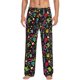 thumbnail image 1 of Balery Colorful Geometric Figures Pantalones de pijama para hombre, pijama ultraligero, pantalón de descanso-3X-Large, 1 of 6