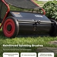 thumbnail image 5 of Wisykoke Push Lawn Sweeper, 26" Width with 4 Fast-Spinning Brushes, 7 Cu. ft Large Capacity Lawn Sweeper, Steel Frame & Adjustable Height, for Grass, Leaves & Debris, 5 of 8