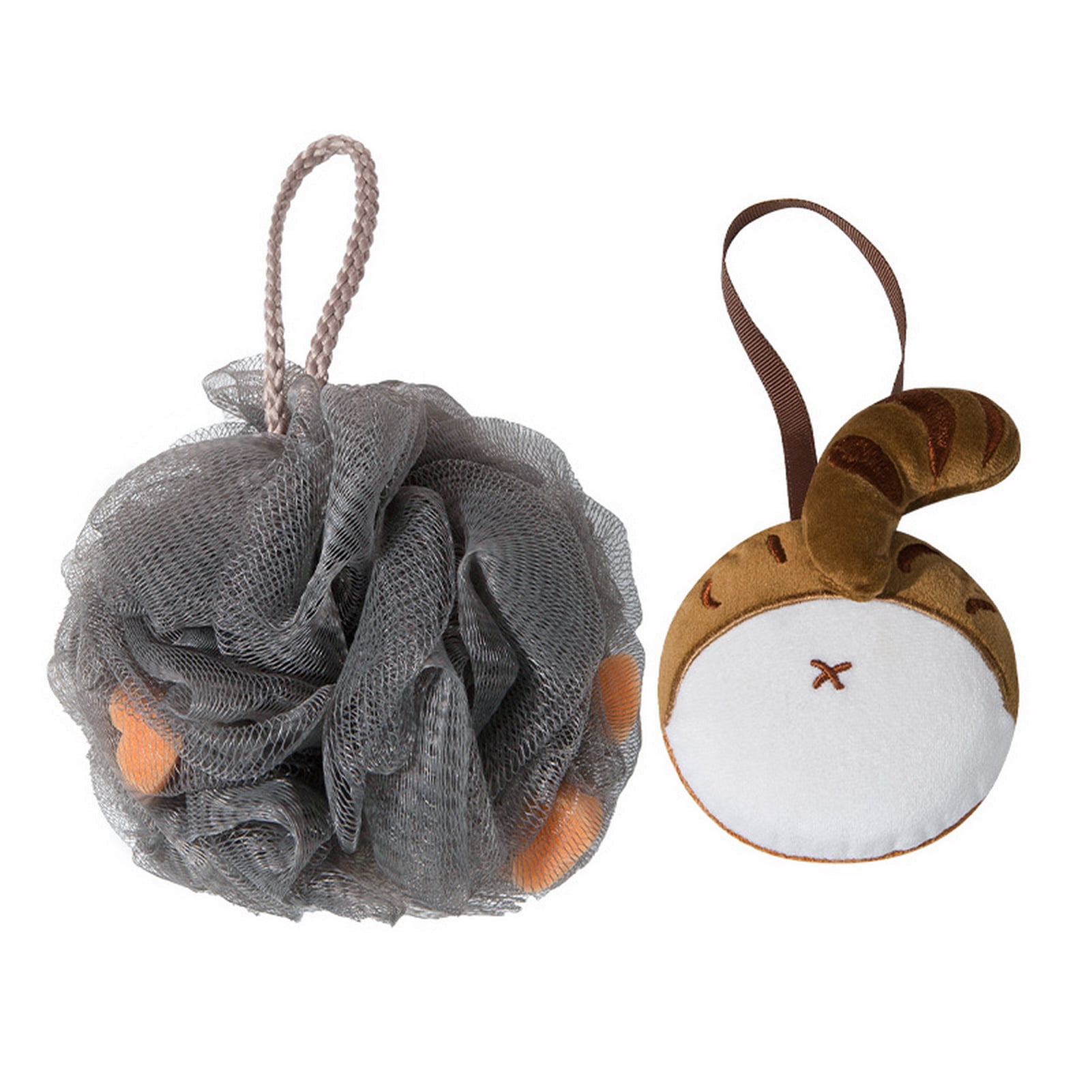 Shower Bath Sponge, 2-in-1 Body Exfoliating Scrubber Shower Loofahs ...