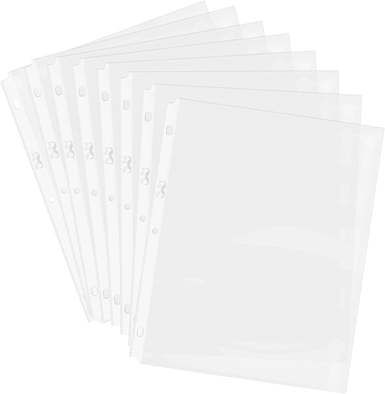 50 Sheet Page Protectors Office Clear Plastic Document Paper Binder Sleeves NEW 