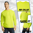 thumbnail image 3 of Wire Delight Adult’s High Visibility Cotton Safety 4 Pack Long Sleeve ANSI Work T-Shirt, Multicolor Tee, 2XL, 3 of 5