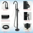 thumbnail image 5 of WOODBRIDGE WOODBRIDGE Single Handle Floor Mounted Freestanding Tub Trim F-0006, 5 of 5