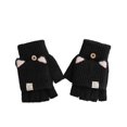 thumbnail image 1 of Sonducket 1 par de guantes de punto sin dedos para hombres y mujeres, para acampar en invierno, viajar, ciclismo, manoplas cálidas portátiles, ejercicio guantes y mitones Negro Sonducket AP015086-01, 1 of 6