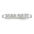 thumbnail image 4 of 14K White Gold Ring Band Wedding Diamond Square 7-Stone , Size 8, 4 of 6