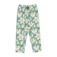 thumbnail image 4 of Naloa Lilies Flowers Print Women’s Ultra-Soft Comfy Pajama Lounge Pants with Pockets & Drawstring, 4 of 8